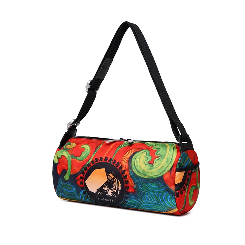 The shoulder Barrel Bag-Hero - YSCORNERED - Abstract printed Barrel Crossbody Duffle bag for Teens trips