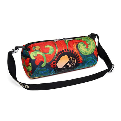 The shoulder Barrel Bag-Hero - YSCORNERED - Abstract printed Barrel Crossbody Duffle bag for Teens trips