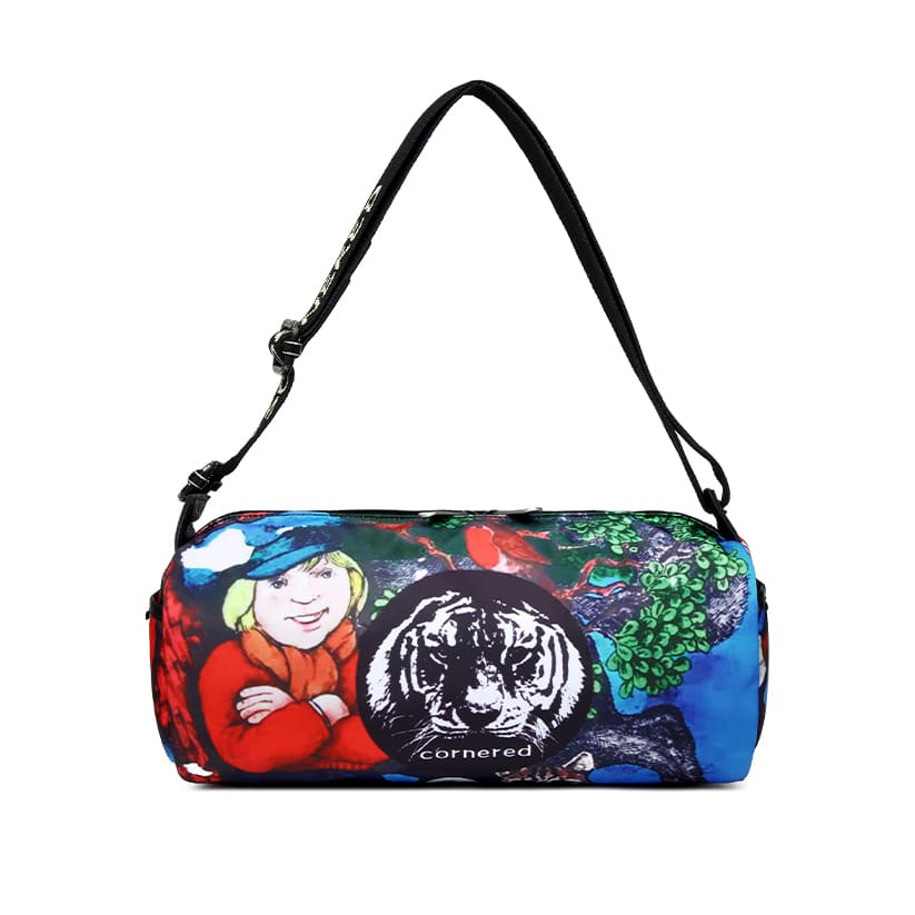 The shoulder Barrel Bag-Soldier - YSCORNERED - Abstract printed Barrel Crossbody Duffle bag for Teens trips