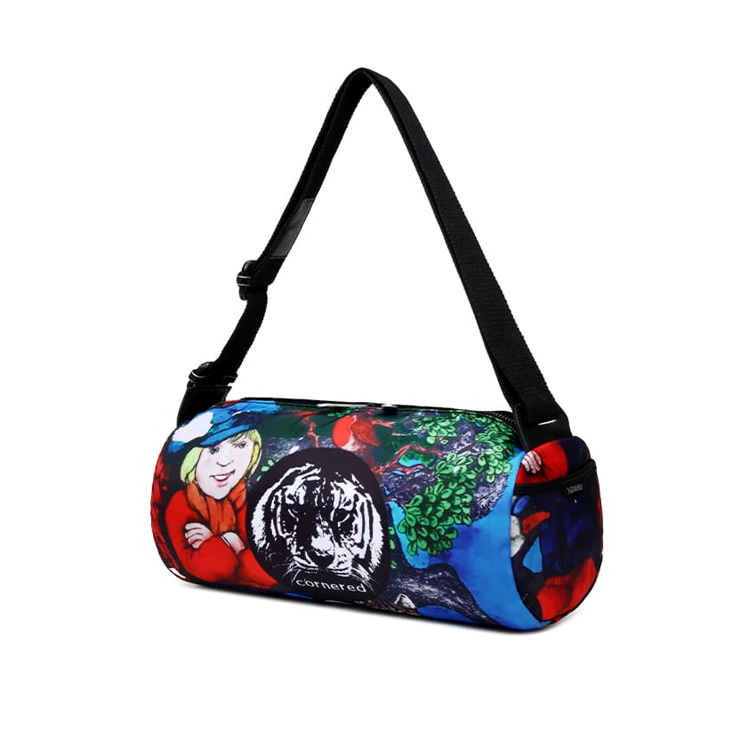 The shoulder Barrel Bag-Soldier - YSCORNERED - Abstract printed Barrel Crossbody Duffle bag for Teens trips